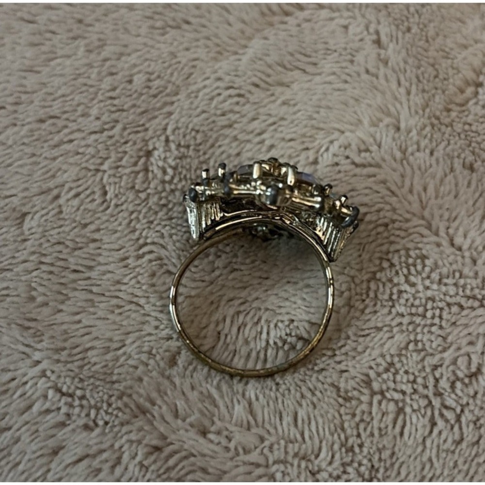 Lot Of 3 Vintage‎ Estate Rhinestone Jeweled Adjustable Rings - Picture 4 of 7